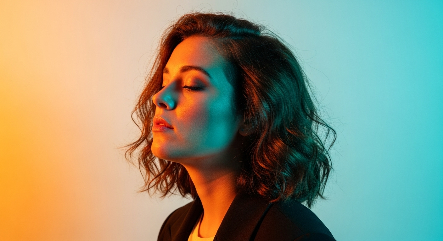 Vibrant editorial photograph depicting artificial intelligence in music